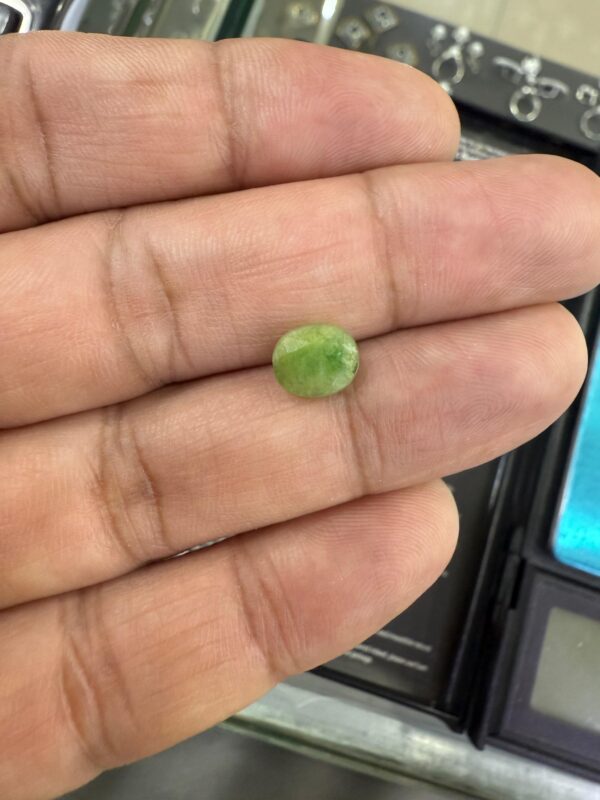 Green tourmaline stone