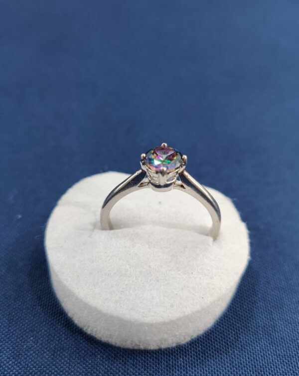 Original Gemstone Ring in 925 Rhodium Silver