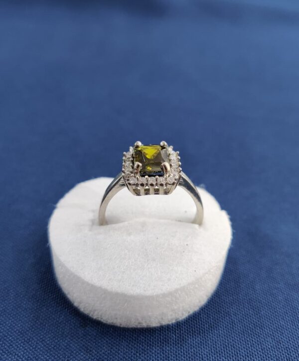 Natural Gemstone Ring in 925 Italian Rhodium Silver