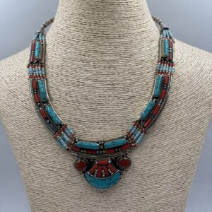 Antique Nepali Women's Necklace | Handmade Traditional Tribal Jewelry | Himalayan Ethnic Pendant