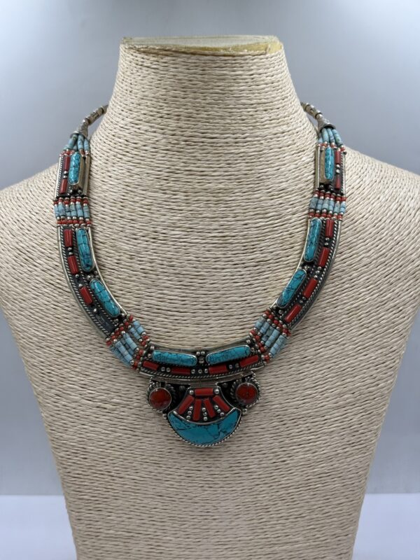 Antique Nepali Women's Necklace | Handmade Traditional Tribal Jewelry | Himalayan Ethnic Pendant